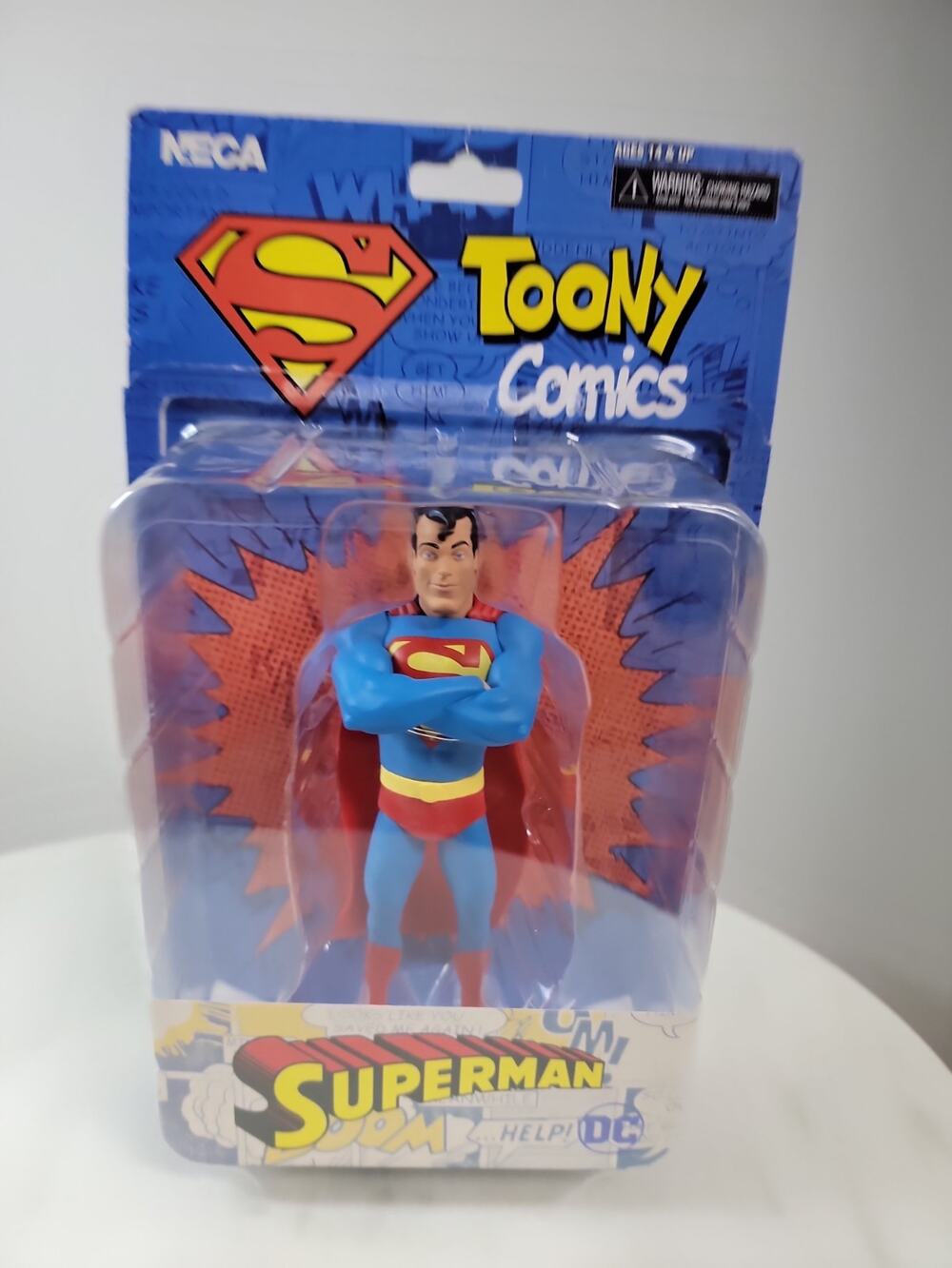 NECA Toony Comics DC “ Superman" Action Figure DAMAGED BOX